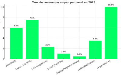 Où sont les conversions en 2025 ? tendances par sources de trafic