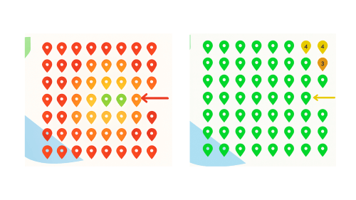 SEO local, image avant après